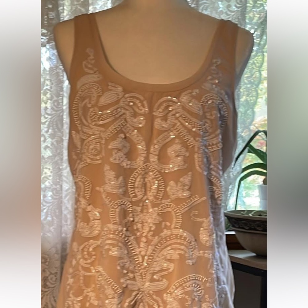 Georgeous Express beaded tank top size Large